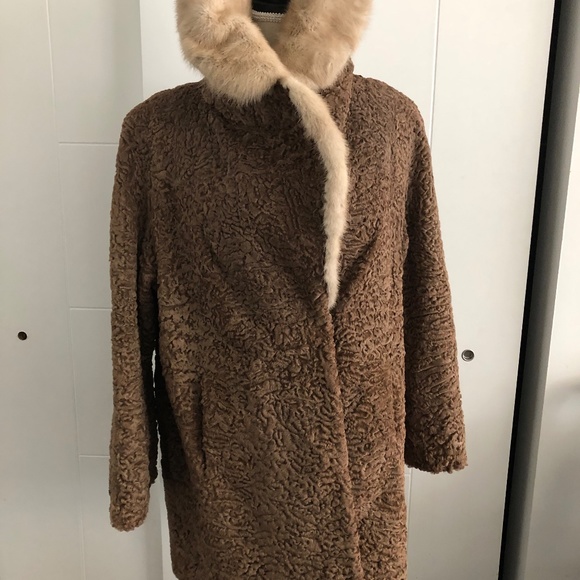 Flapper Era, Roaring 20s 1924 Persian Lamb and Mink Wrap Coat size M - Picture 3 of 10